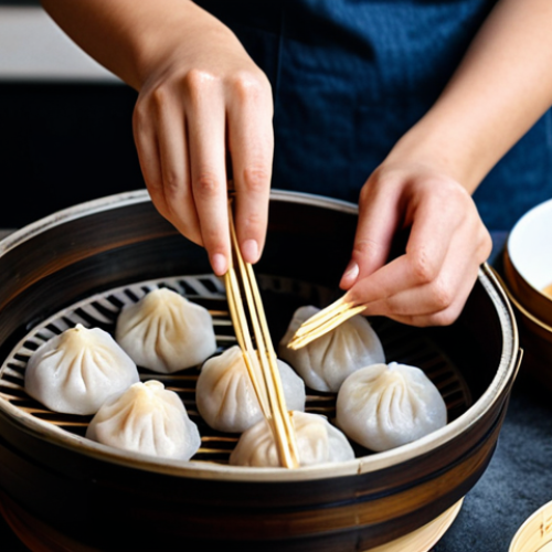 Home 8 Homemade Dim Sum**
"A cozy kitchen scene. A woman with a warm smile is steaming homemade dim sum in a bamboo steamer. The dim sum are perfectly formed and look delicious. Scattered around are ingredients from a pre-made kit, like labeled packages of dough and filling. Soft, natural lighting. Family-friendly, appropriate content, safe for work, fully clothed, modest clothing, perfect anatomy, correct proportions, well-formed hands, natural body proportions, professional photography, high quality."
**