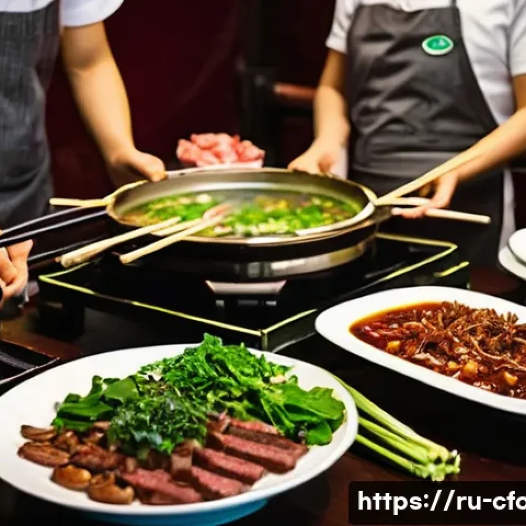 중국 음식 문화 연구 - **Prompt for a Sichuan Hotpot Scene:**
"A vibrant and bustling indoor scene of friends (diverse,...