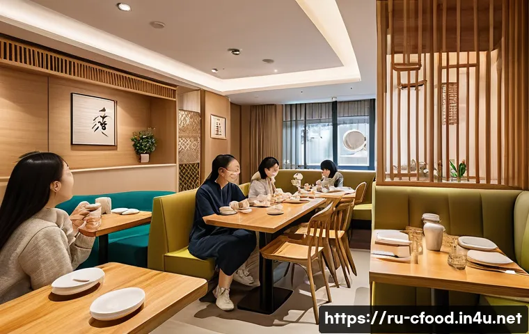 중식 요리 창업 사례 - A vibrant and inviting scene inside a modern Chinese family cafe located in a bustling residential a...