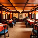 Home 20 중식 맛집 숨은 보석 - A traditional Chinese restaurant interior styled like an ancient tea house, featuring wooden carved ...