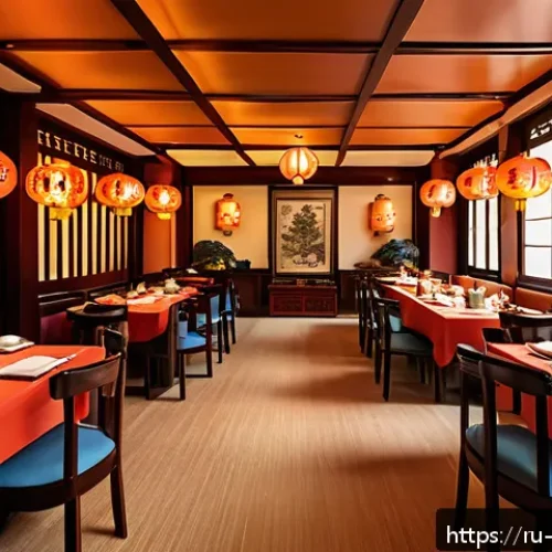 Home 32 중식 맛집 숨은 보석 - A traditional Chinese restaurant interior styled like an ancient tea house, featuring wooden carved ...
